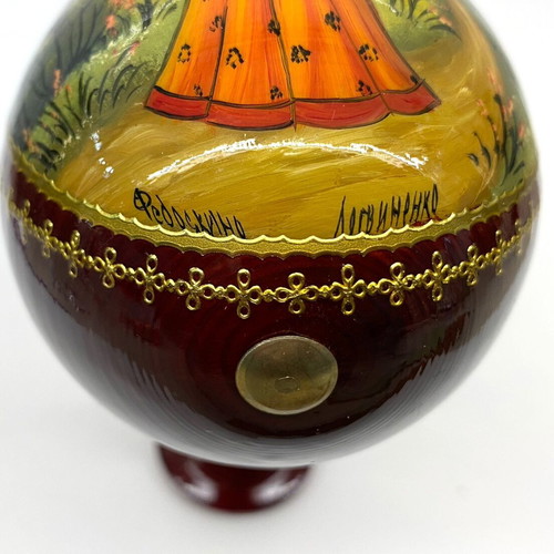 Artistic Easter egg "Girl with a basket of Easter eggs" new