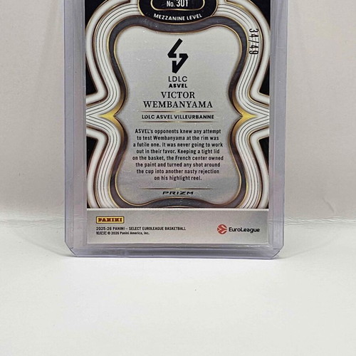2025-26 Panini Select EuroLeague Victor Wembanyama Mezzanine card /49