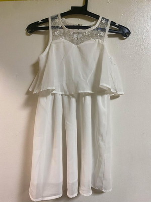 Girls' dress like new, size 98/104 cm, white