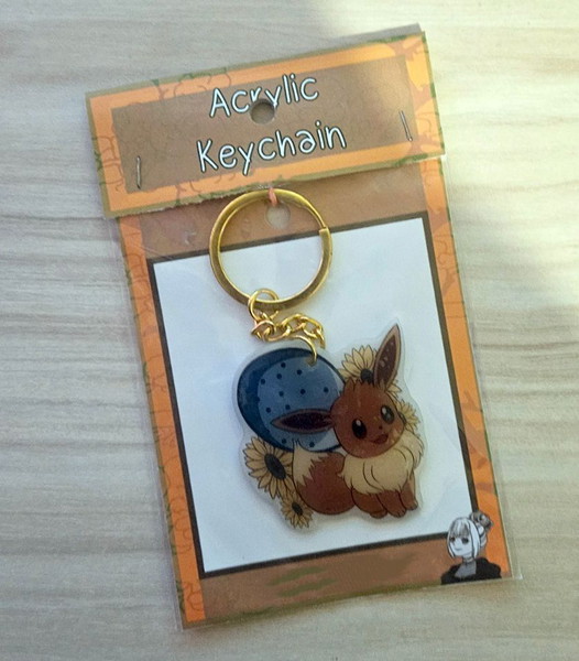 Pokemon - Eevee - Χειροποίητo Μπρελόκ