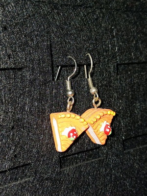 Cake earrings like new, orange