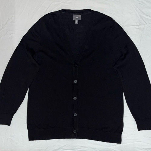H&M V-neck cardigan, size M, black