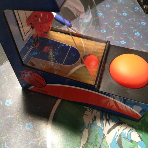 Basketball game new, with instructions, torn box