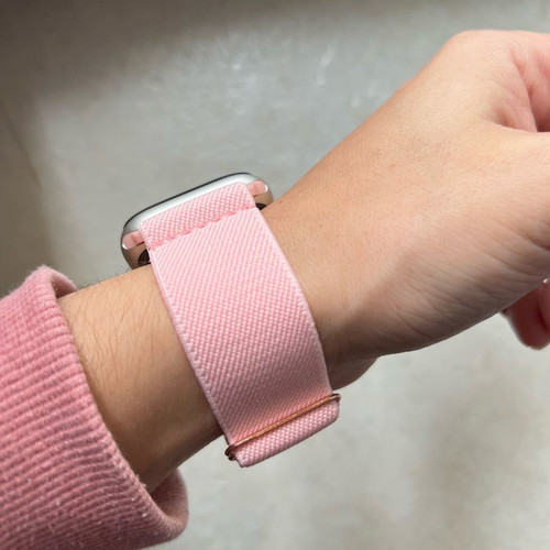 Elastic strap for Apple Watch 42 44 45 49 mm pink new