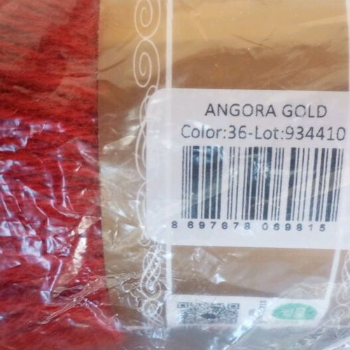Alize Angora Gold knitting yarn terracotta color, pack of 5 skeins new