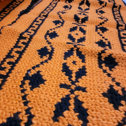 Handmade wool woven rugs on loom, 3 identical designs, well preserved