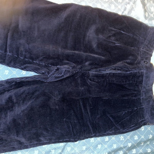 Velvet pants dark blue new size M