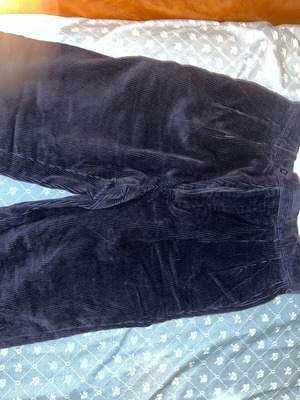 Velvet pants dark blue new size M