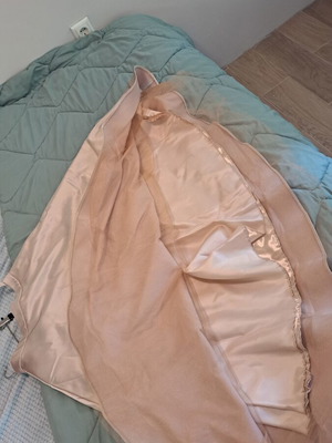 Crepe satin skirts new, gold and nude, size small