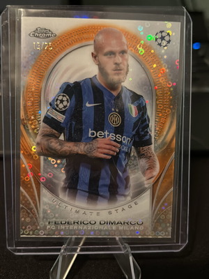 Topps Chrome UEFA Federico Dimarco Orange Refractor като нов