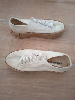 Superga women's shoes used size 40 white