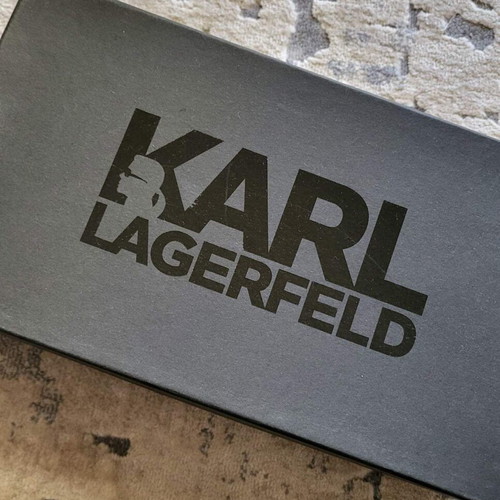 Karl Lagerfeld leather black espadrilles size 40 new