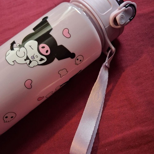 Kuromi by Sanrio water bottle with straw new