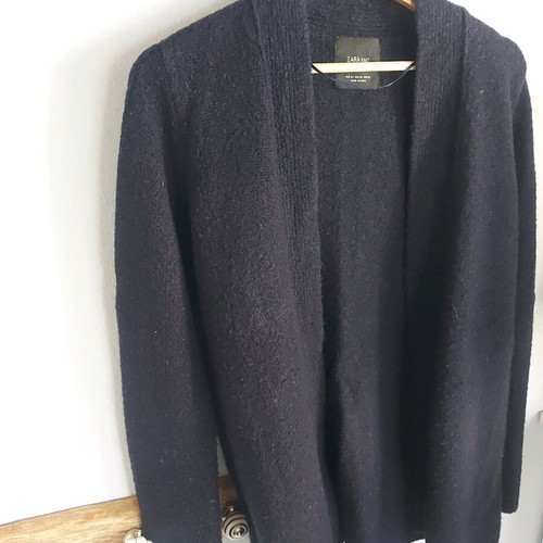 Zara cardigan used blue women's size small without buttons