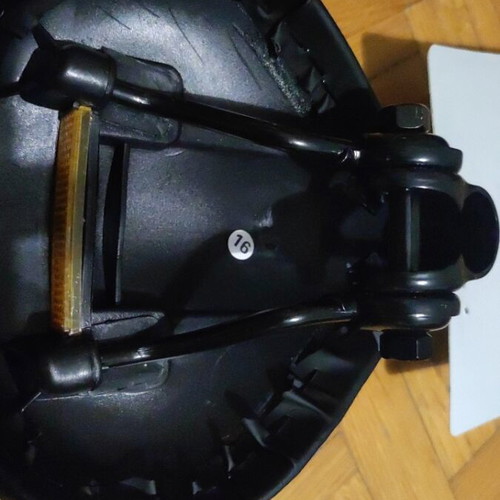 Bicycle saddle new, soft with rear reflector and adjustable front
