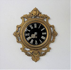Ρολόι επιτοίχιο, μεταλλικό, βελγικό, 100 περίπου ετών.