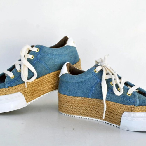 Juicy Couture Canvas Shoes like new, navy blue espadrilles style, size 37