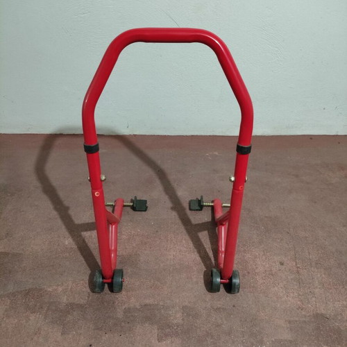 Motorcycle rear stand new with four wheels