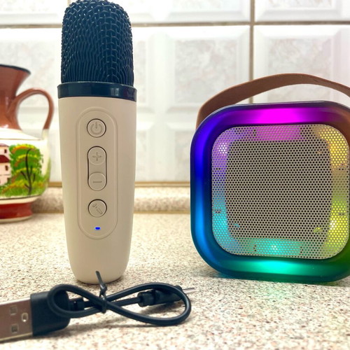 Bluetooth karaoke microphone and speaker set new