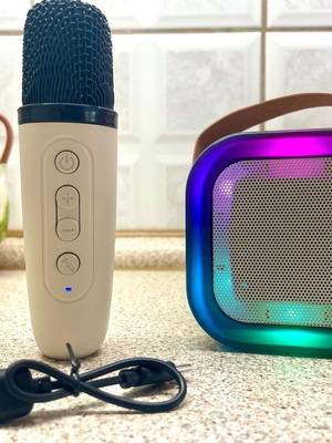 Bluetooth karaoke microphone and speaker set new