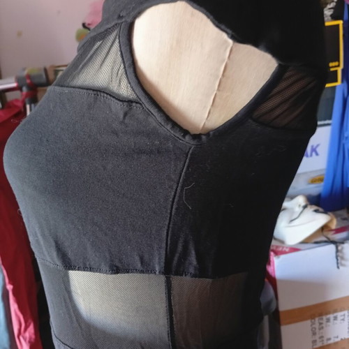 Sexy black dress size M like new with sheer panels