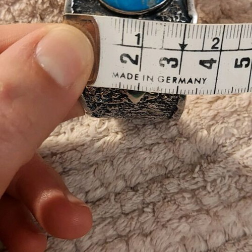 Silver handmade bracelet with turquoise like new