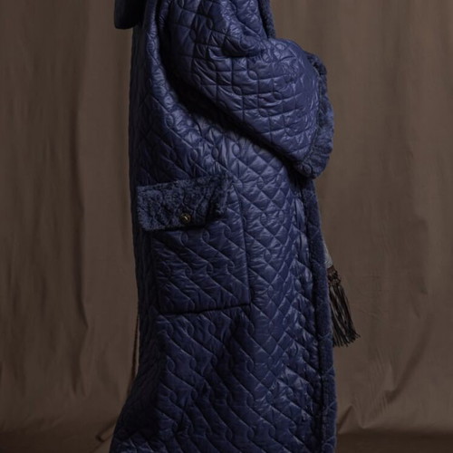 Long purple jacket with hood The Jerkins used