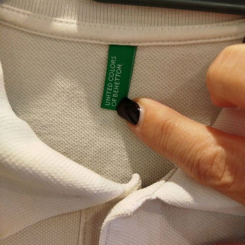 Benetton white polo shirt like new