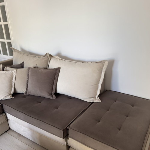 Corner sofa with extra stool like new