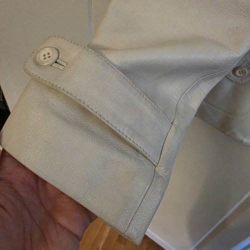 S.Oliver leather jacket large used, white