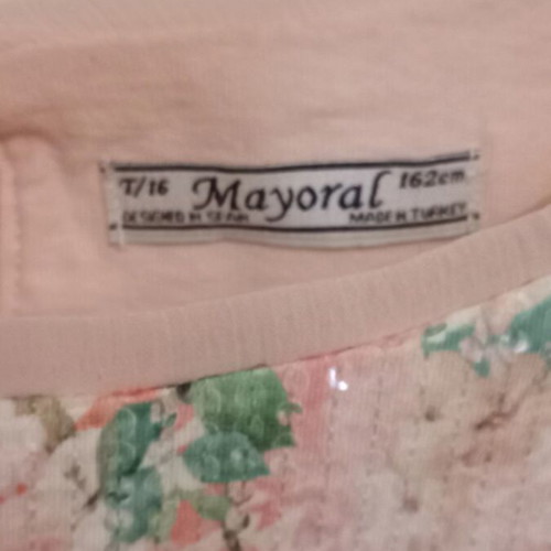 Mayoral short-sleeve shift dress for 16 years old, like new, multicolor