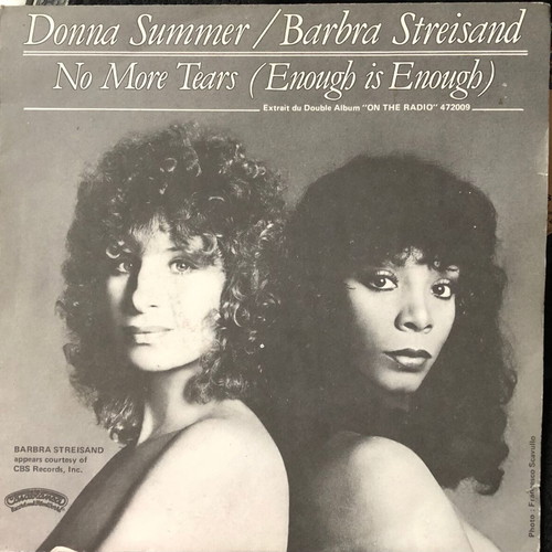 Donna Summer / Barbra Streisand No More Tears Vinyl 7" like new, Pop
