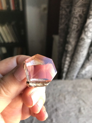 Δαχτυλίδι Actus ασημένιο με ημιπολύτιμη μπεζ-χρυσαφί πέτρα σαν καινούργιο