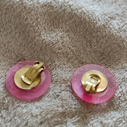 Acrylic pink earrings like new