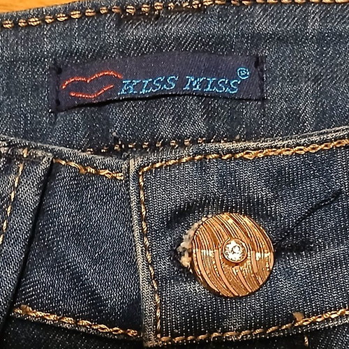 Kiss Miss skinny jeans new with strass embroidery, size 44 (XS)