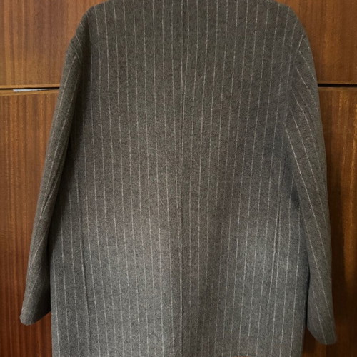 Massimo Dutti wool blend jacket new, grey with subtle stripe