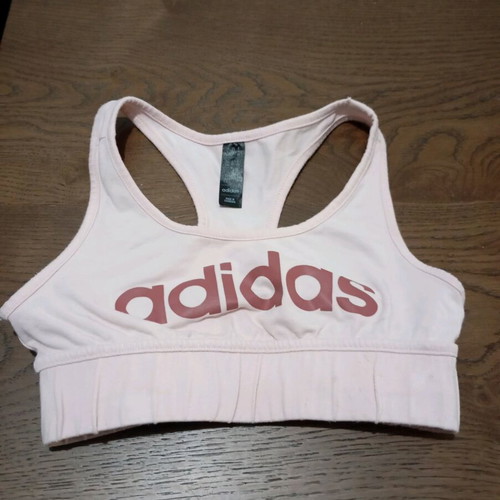 Adidas sports bra in pale pink like new