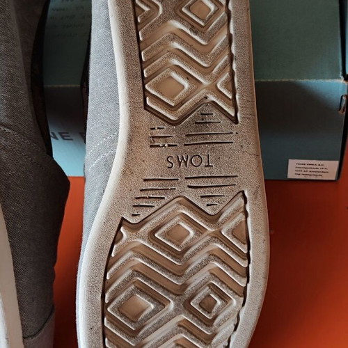 TOMS Classic casual shoes, Frost Grey Chambray, size 45