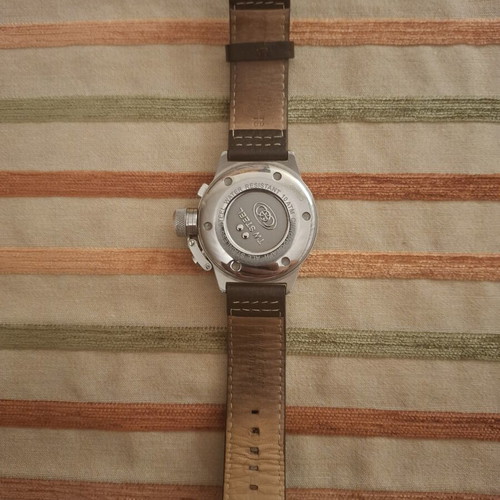 TW Steel CEO Canteen CE1007 wristwatch, white dial, leather strap