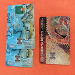 Phone card set used, 3 Thessaloniki Melina 1997