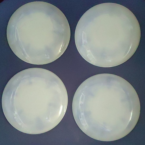 Vintage opaline plates, diameter 15 cm, set of 4