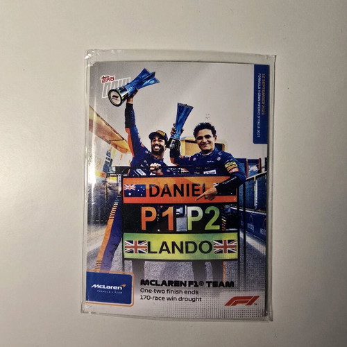 Topps Now F1 Formula 1 2021 McLaren Daniel Ricciardo Lando Norris card like new