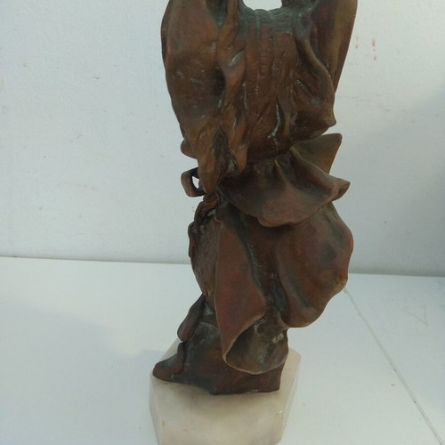 Bronze bust of a young woman used Georges Van Der Straeten