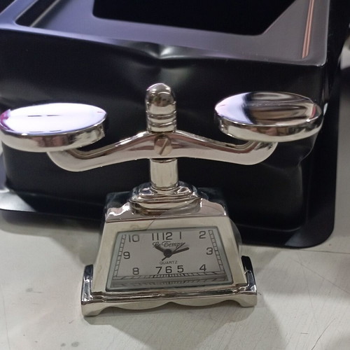 Miniature clock and scale new