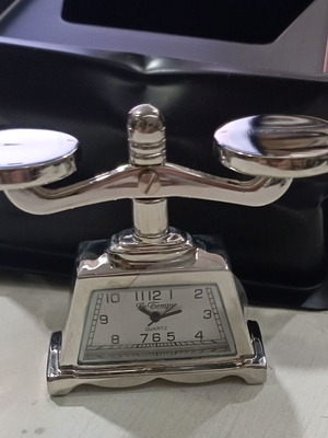 Miniature clock and scale new