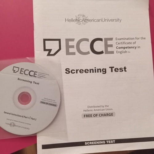 ECCE Screening Test 2017 with CD like new