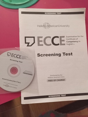 ECCE Screening Test 2017 with CD like new