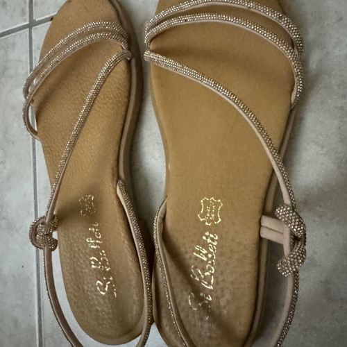 Si Bolleti leather sandals pink gold size 40 used