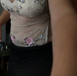 Beaded transparent top, size M