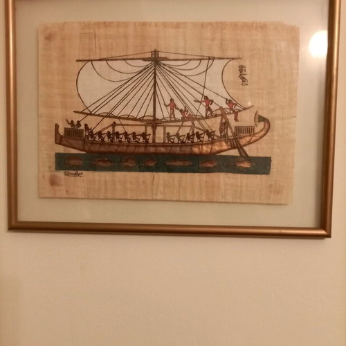 Papyrus ship like new from Egyptian art workshop